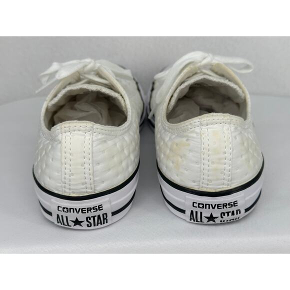 Converse Ctas Neoprene O White Black Low Top Quilted Sneakers 9 - Picture 5 of 11